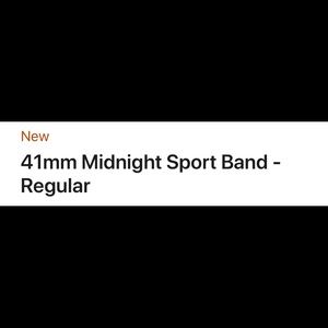 Apple Watch Sports Band - Size 41mm - Color Midnight - New in Box
